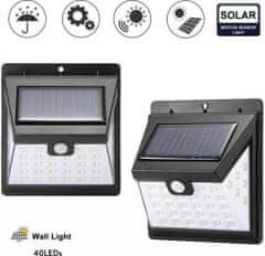 Alum online Solární osvětlení 40 LED se senzorem pohybu