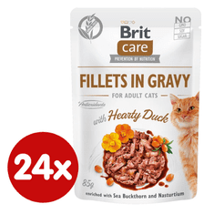 Brit Care Cat Fillets in Gravy with Hearty Duck 24x85 g