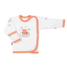 NEW BABY Kojenecká bavlněná košilka Liška lososová Velikost: 50