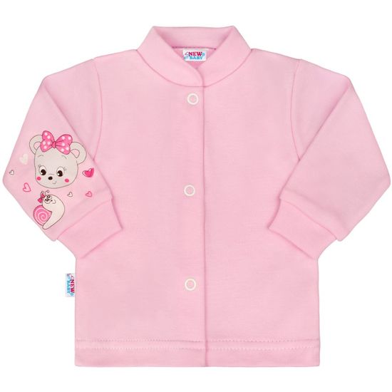 NEW BABY Kojenecký kabátek myška růžový Velikost: 50