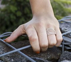 Beneto Stříbrný prsten se zirkony AGG346 (Obvod 60 mm)