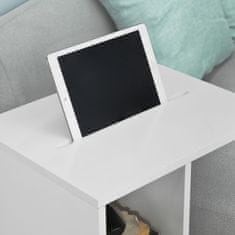 SoBuy FBT48-W stolek s otvorem pro iPad, konferenční stolek na noviny
