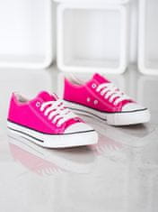 Amiatex Krásné dámské růžové tenisky bez podpatku + Ponožky Gatta Calzino Strech, odstíny růžové, 37