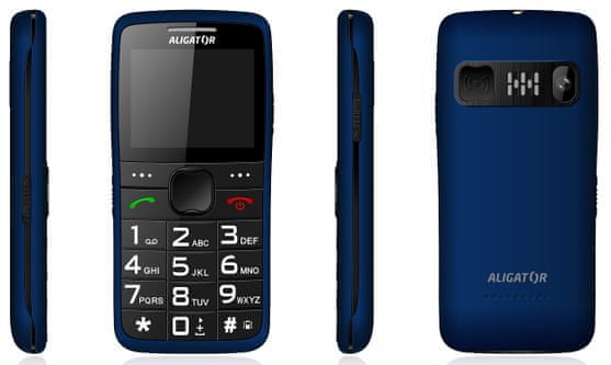 Aligator A675 Senior, mobil pro důchodce, SOS tlačítko, SOS lokátor, poloha telefonu