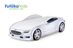 Futuka Kids Dětská postel auto NEO STAR-M + Matrace Standart + Zvedací mechanismus + Spojler BÍLÁ