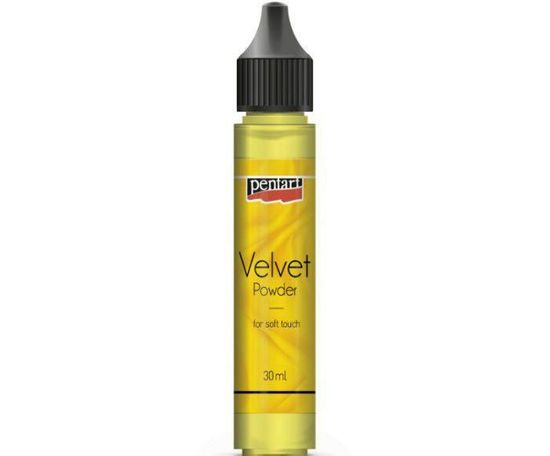 Pentart Sametový prášek 30ml žlutá, pentart, gesso pasty