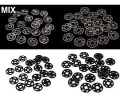 Kraftika 10pár ix plastové zapínání 13mm, 15mm, patentky