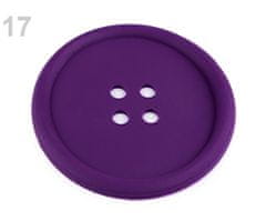 Kraftika 2ks 17 fialová tm. silikonová podložka knoflík 9 cm