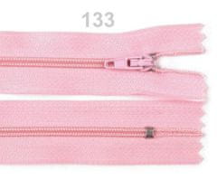 Kraftika 1ks candy pink spirálový zip šíře 3mm délka 14cm pinlock