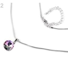 Kraftika 1ks (001 vl) vintage rose náhrdelník se swarovski elements