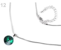 Kraftika 1ks 12 (205) emerald náhrdelník se swarovski elements