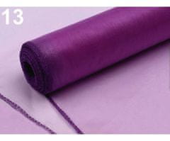 Kraftika 1ks fialová purpura organza šíře 21cm, satén