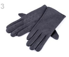 Kraftika 1pár (vel. l) šedá dámské prošívané rukavice