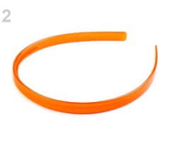 Kraftika 1ks oranžová plastová čelenka do vlasů transparentní barvy,