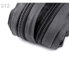 Kraftika 2m 312 dark shadow zip spirálový šíře 10mm metráž