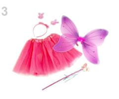 Kraftika 1sada fialovorůžová karnevalový kostým - motýlí víla