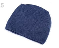 Kraftika 1ks 5 modrá capri pletená svěšená čepice, dámské čepice
