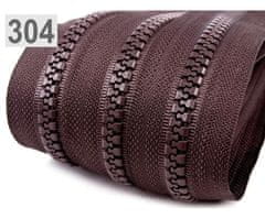 Kraftika 10m chocolate brown zip kostěný 8mm metráž