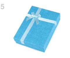 Kraftika 1ks 5 modrá azurová krabička na šperky 12x16cm