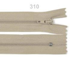 Kraftika 1ks bone white spirálový zip šíře 3mm délka 14cm autolock