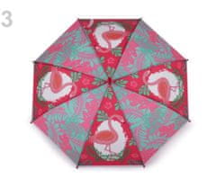 Kraftika 1ks růžová malinová dětský deštník plameňák