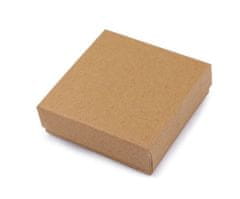 Kraftika 1ks nědá přírodní krabička na šperky natural 9x9cm