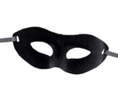 Kraftika 1ks černá karnevalová maska - škraboška semišová k