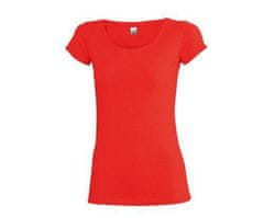 Lambeste Dámské tričko, kulatý výstřih, kr, vel. xl, červené