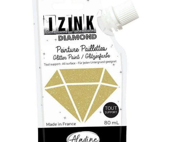 Aladine Diamantová barva izink diamond 80ml - zlatá,