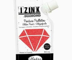 Aladine Diamantová barva izink diamond 80ml - červená,