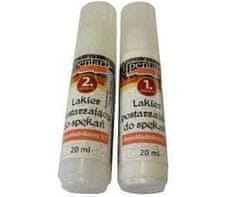 Pentart Dvoufázový krakelovací lak klasický průhledný 20ml (sada