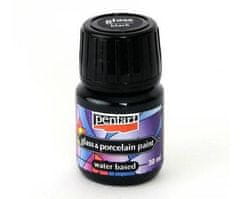 Pentart Barva na sklo a porcelán 30ml (zapékací) černá,