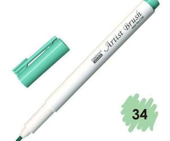 Marvy Popisovač 1100 artist brush pale green,