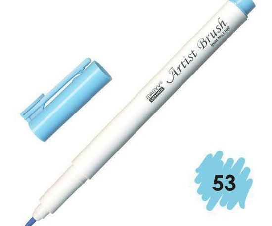 Marvy Popisovač 1100 artist brush pale blue,