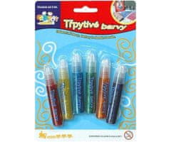 SMT Creatoys Třpytivé barvy na blistru 6x7ml, smt creatoys, pastelky