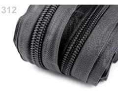 Kraftika 10m dark shadow zip spirálový šíře 10mm metráž