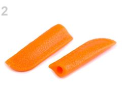 Kraftika 10ks oranžová neon koncovka na šňůrky 10x33mm