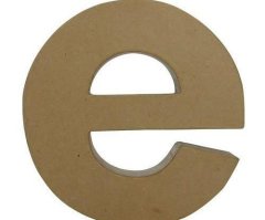 Kraftika Kartonové písmeno "e" v.23cm, décopatch, písmena dekoraci