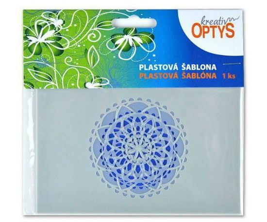 Optys Plastová šablona mandala mini 1 (5,5x5,5cm; 7x7cm) 2ks