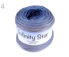 Kraftika 1ks (2) modrošedá sv. pletací příze infinity star 150g s