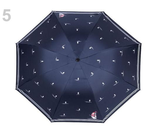 Kraftika 1ks 5 modrá pařížská dámský skládací deštník námořnický