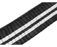 Kraftika 1m černá prýmek plisovaný šíře 78mm, prýmky volánkové