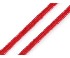 Kraftika 30m červená paličkovaná plochá pruženka šíře 5mm