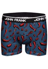 John Frank Pánské boxerky JFBD246, Modrá, XL