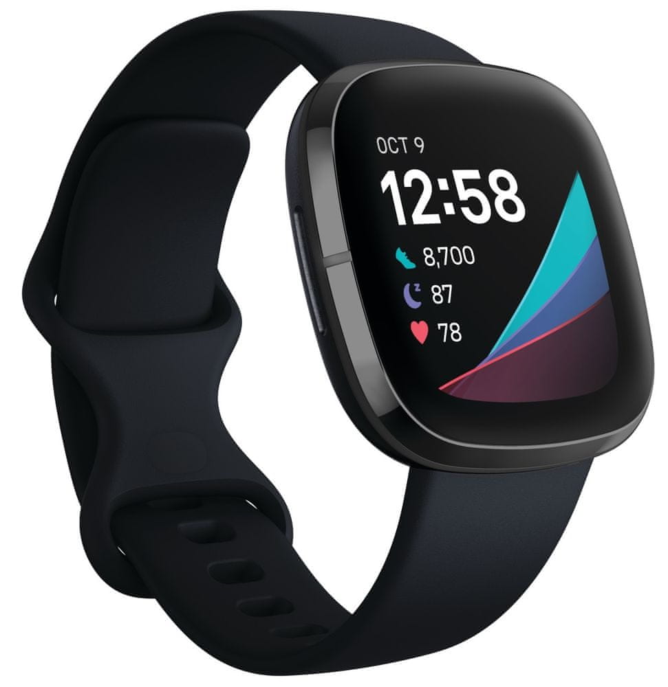 Fitbit Sense, Carbon/Graphite Stainless Steel - rozbaleno