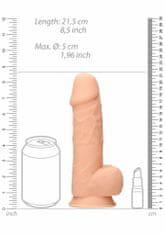 Shots Toys Shots REALROCK 21,6 cm Dual Density Silicone Dildo With Balls Flesh