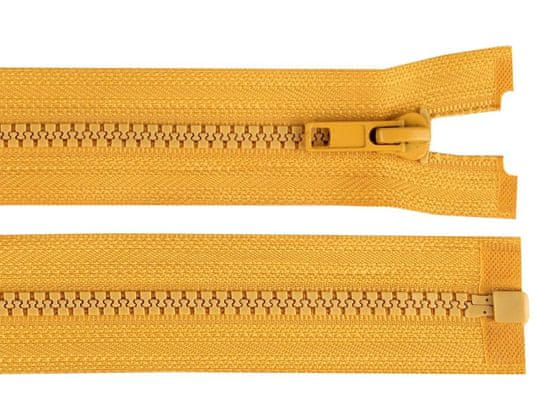 Kraftika 1ks 123 hořčicová kostěný zip šíře 5mm délka 40 cm bundový,