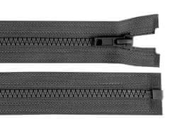 Kraftika 1ks steel gray kostěný zip šíře 5mm délka 60cm bundový