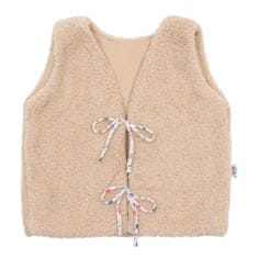 NEW BABY Dívčí bavlněná chlupatá vesta For Girls, 68 (4-6m)