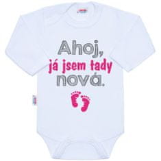 NEW BABY Body s potiskem New Baby Ahoj, já jsem tady nová - dárkové balení 50